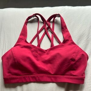 Red Lululemon sports bra